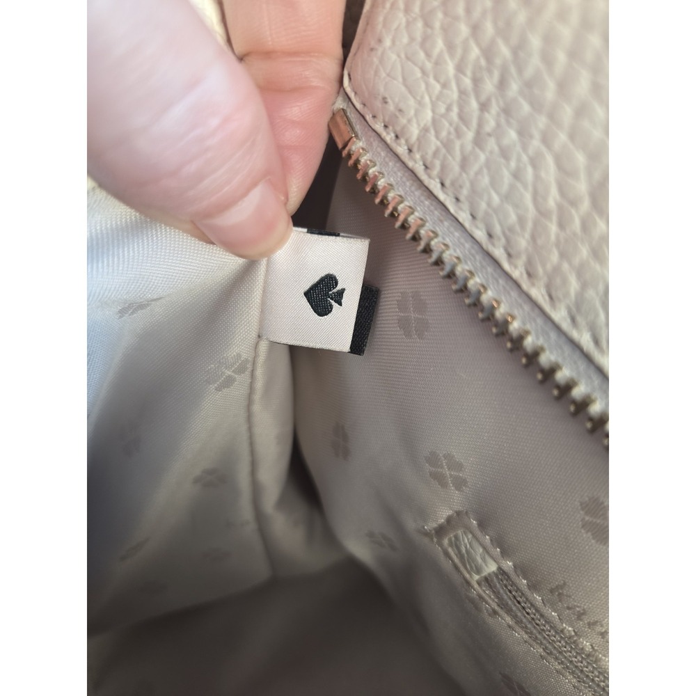 Kate Spade Oakwood Street Chandra Soft Ivory White Pebbled Leather Tote Handbag - Picture 8 of 9